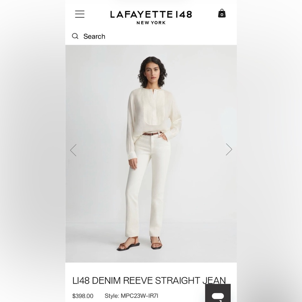 Lafayette 148 New York Straight Leg Jeans